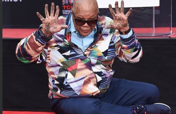 Quincy Jones Honored in Hand and Footprint Imprint Ceremony At TCL Chinese Theatre